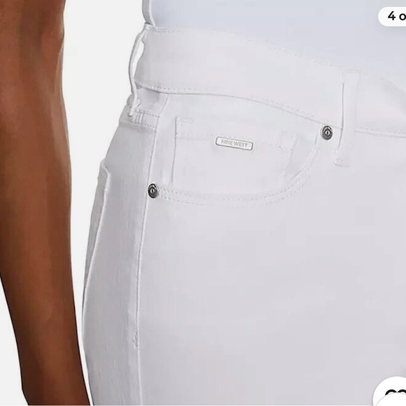 - Nine West ladies  top jean size 6 bright white brand new with tag very … - Picture 5 of 6